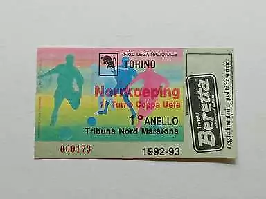 Biglietto Calcio stadio TORINO - NORRKOEPING 1 Turno Coppa Uefa 1992-93