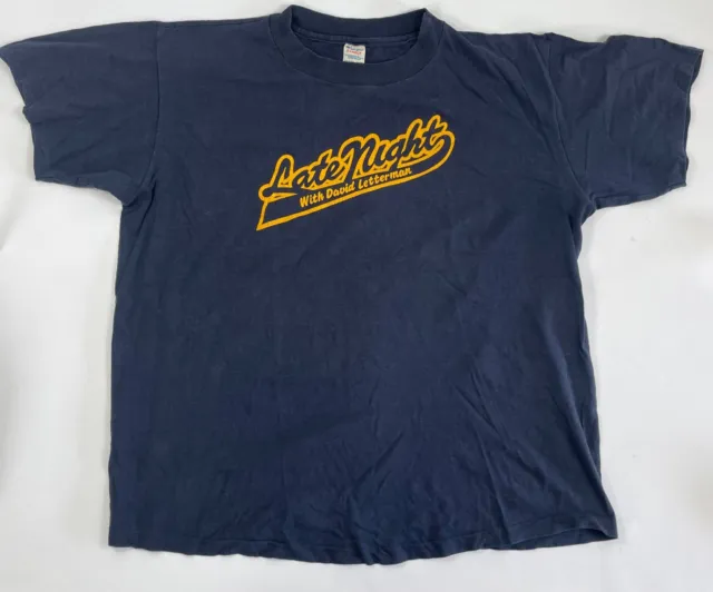 Vintage LATE NIGHT with David Letterman T-Shirt Champion XL