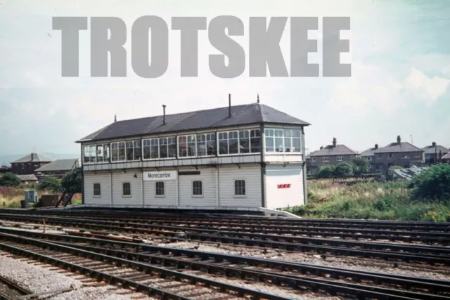 35mm Slide BR British Rail Scene View Morecambe Signal Box 1974 Original