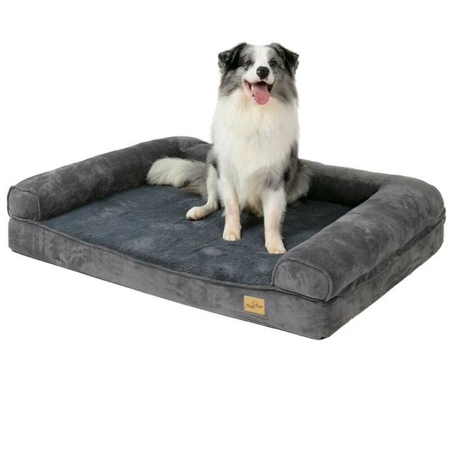 Jumbo Orthopedic Pet Dog Bed Extra Large Dog Bolster Sofa Bed Removable Cover XL 2