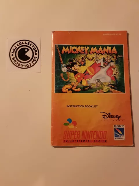 Mickey Mania - Super Nintendo Snes - Notice EUR