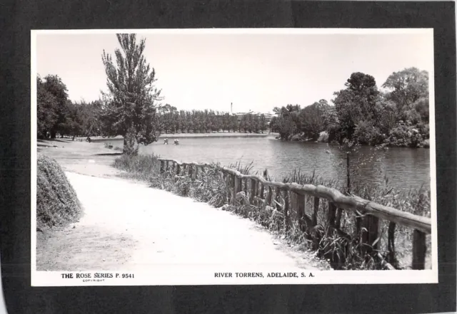 C4378 Australia SA Adelaide River Torrens #9541 vintage Rose Series postcard