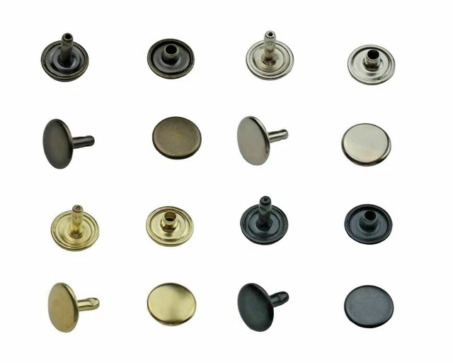 Nietenzange Set 25/50/100 St. Silber Hohlnieten Doppelkopf – Für Leder, Stoff, Basteln, Schmuck & Mehr, Aus Stahl Leder Nieten