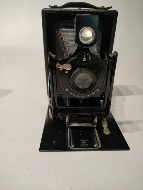 Extra rara Cámara de Disco Antiguo 9x12 Ihagee Triplex Anastigmat 6,8/13,5cm-s234