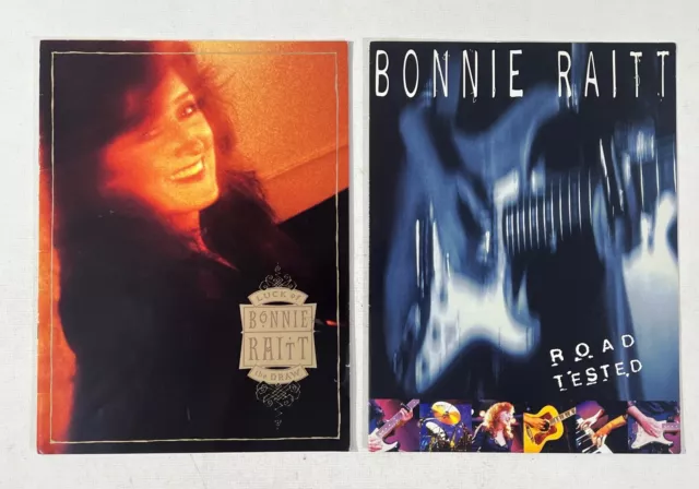 Bonnie Raitt Set 1991 Luck of the Draw Tour Program & 1995 Road Tested Press Kit