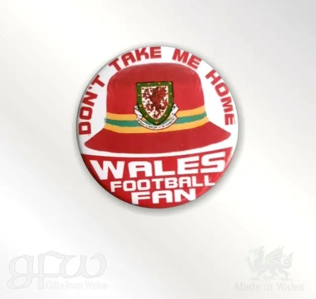 Wales football fan - Small Button Badge - 25mm diam
