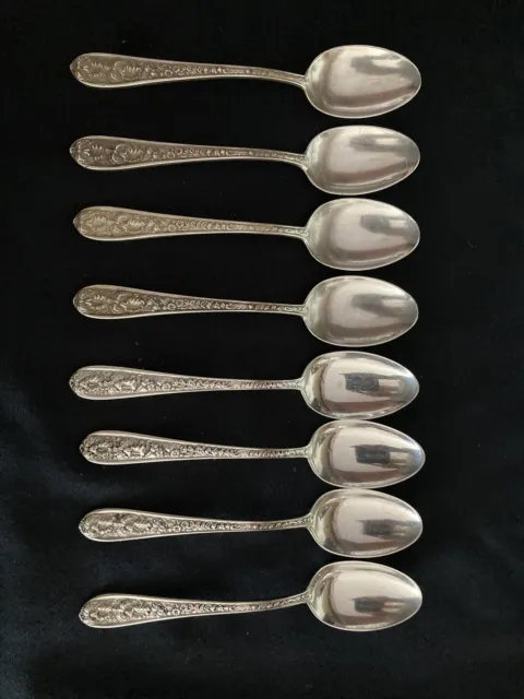 Stieff Corsage Sterling Silver Spoons No Monogram (8)