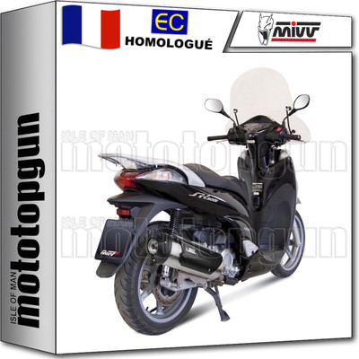 de, acier inoxydable, Moto 2007  mivv de pot d'échappement Piaggio X7 125 Bj 