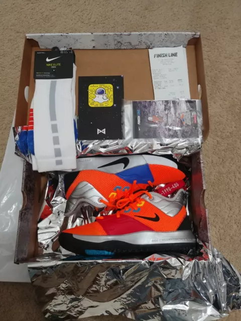 Nike PG 3 NASA Size 9.5 Paul George Finish Line Box Limited Edition