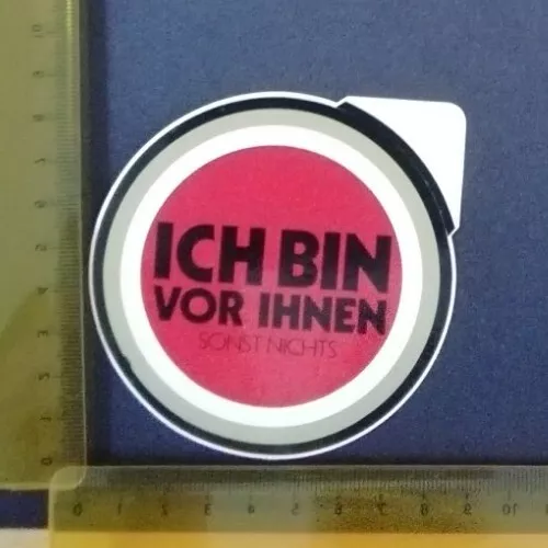 Aufkleber Sticker: Lucky Strike - Ich bin vor Ihnen - sonst nichts D: 8,5 cm