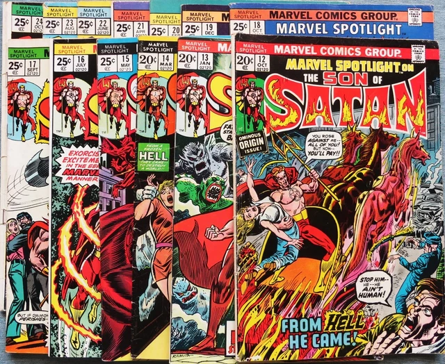 Marvel Spotlight 12-24 - Son Of Satan Full Run - Mixed Grades