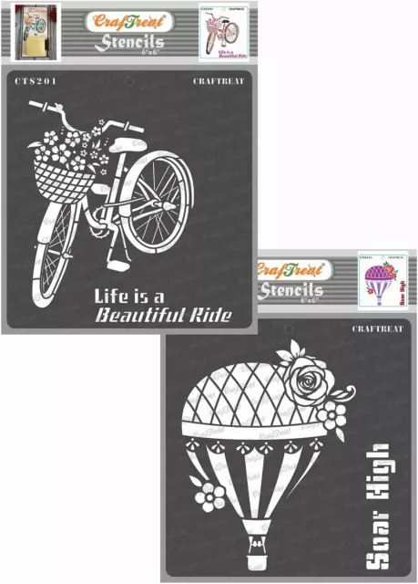 CrafTreat Home Decor Stencils for Crafts Reusable Vintage - Life is a Beautiful