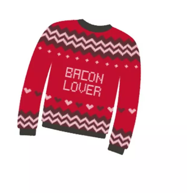 Maglione natalizio maglia natale 2021 bacon tulip varie taglie nuovo 100% cotone