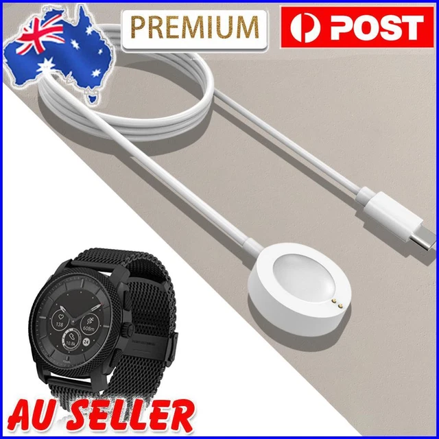 Smart Watch Charger Dock Magnetic PD Type-C for Fossil Gen 6/5/4 (White)