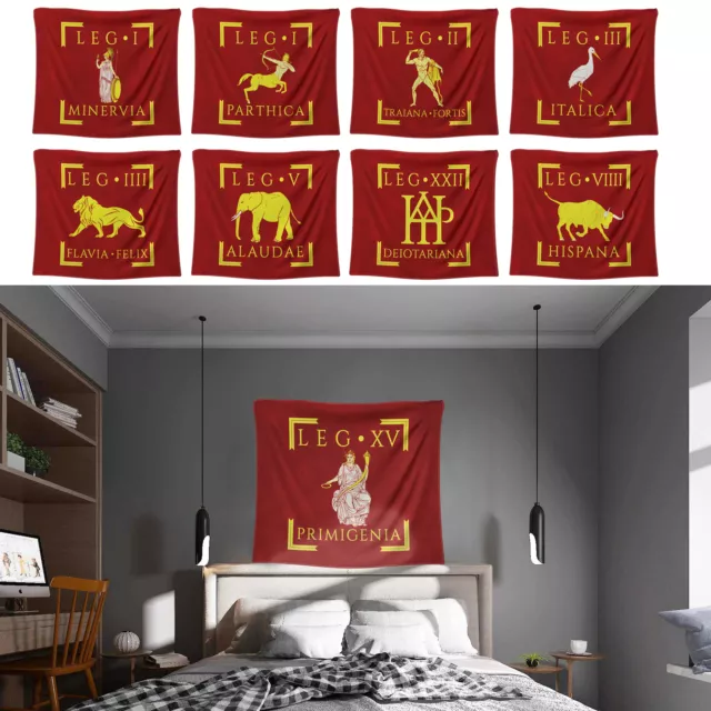 Ancient Roman Legion Banner Tapestry SPQR Flag Wall Hanging Wall Art Flag Decor