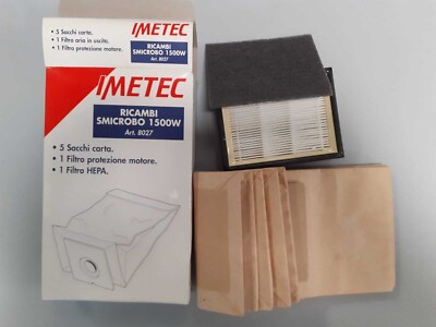 I103MF 5 sacchetti filtro microfibra x Imetec Respiro 1500w 