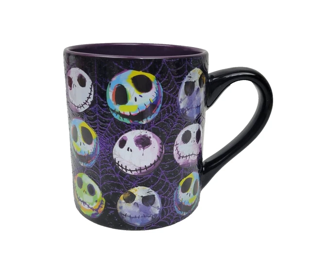 DISNEY NIGHTMARE BEFORE Christmas Mug Faces of Jack Skellington Purple