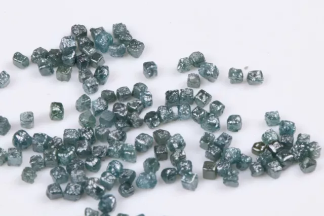 5cts 1.5-2.0mm Cubos de Congo azul natural Diamantes en bruto Caja de...