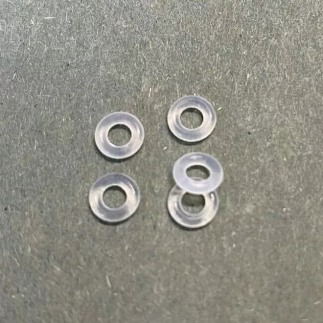 4mm ID x 2mm C/S Clear Silicone O Ring . Food Grade . 4x2 . Rubber Seal