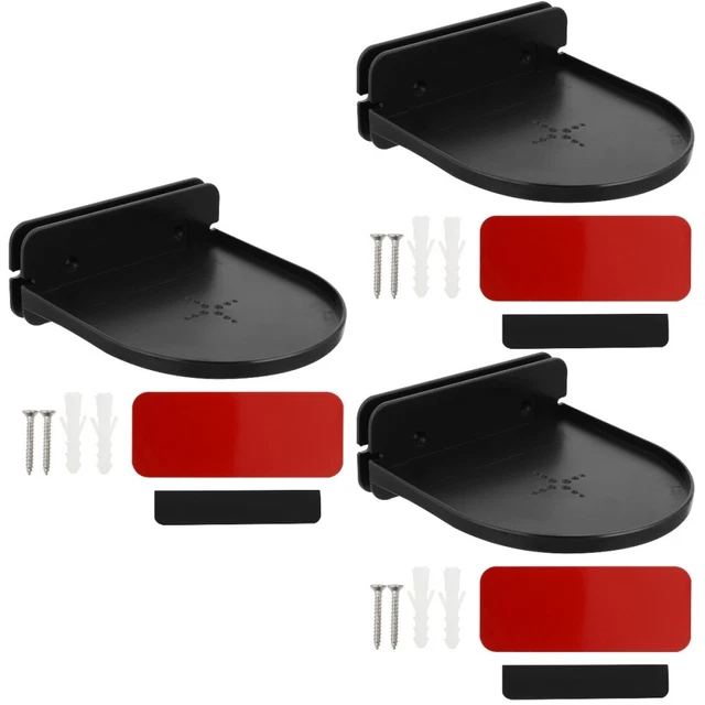 3 PCS ABS Speaker Stand Floating Shelf Alexa Holder Wall Mount £31.76