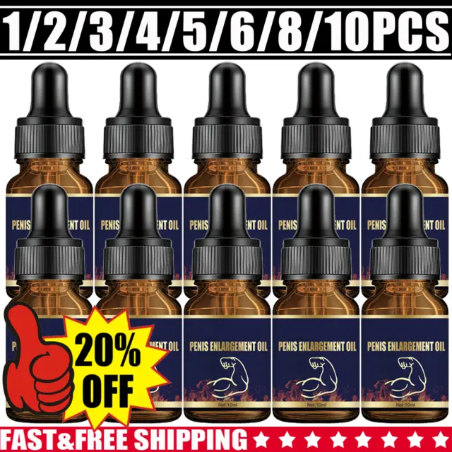 1-10X Men Penis Enlarger Increase Enlargement Essential Oil Growth XXL 10ml HOT