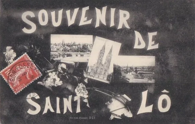 CPA 50 NORMANDY Sleeve - Environs Lambs SOUVENIR DE SAINT-LO - Multivudes 1909