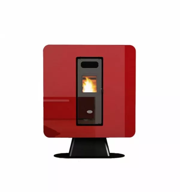 Stufa pellet ITALIANA slim 4 kw 35 metri quadrati eva calor FLORA NUOVA