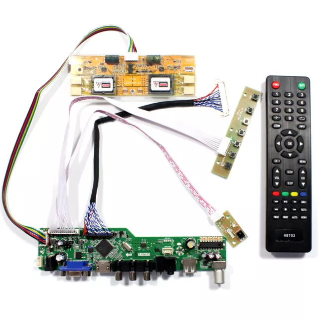 TV HDM I VGA AV USB LCD Control Board For G190EG01  M170EG02  1280x1024 LCD