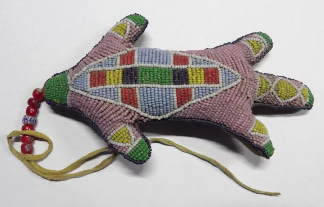 7" Southwest Beaded Leather Figure 7" Southwest Beaded Leather Figure