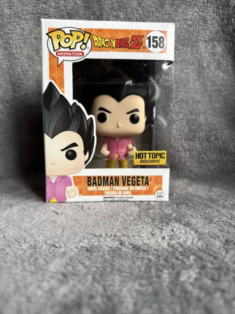 Funko Pop Dragon Ball Z BADMAN VEGETA #158 Hot Topic Vinyl Figure Protector NEW