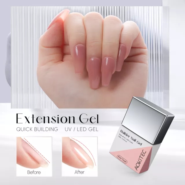 Quick Building Gel Nail Extension Acrylic UV Builder Thicken Nail Art Rose Taupe