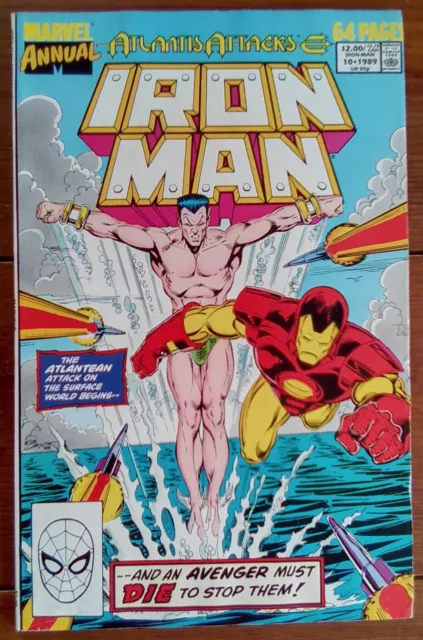 Iron Man Annual 10, Atlantis Attacks Part Two, Marvel Comics, 1989, Fn