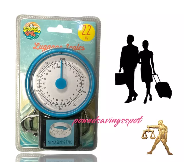 22 KG Travel Portable Handheld Weighing Luggage Scales Suitcase Bag Tape Measure