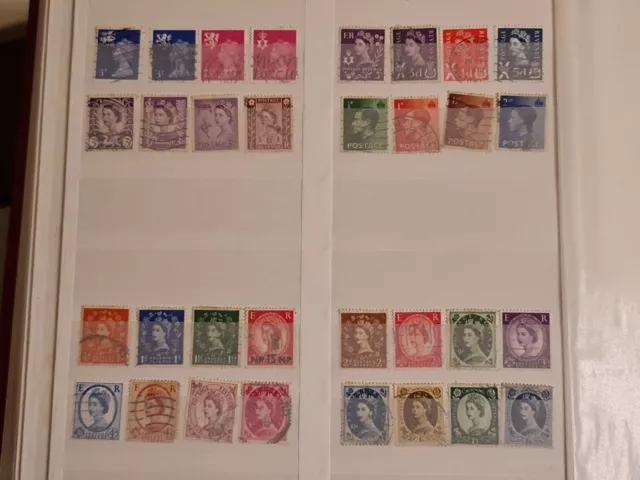 GB commonwealth QE2 postage stamps from mint & used GB STAMP album