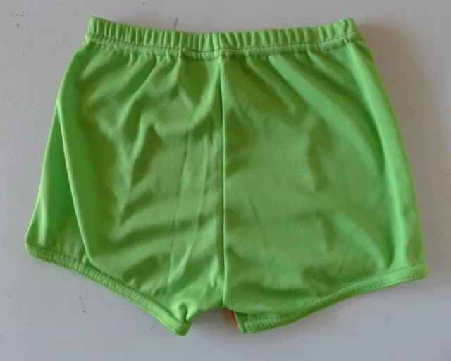 Vintage retro true 60s unused Boys swimsuit  age 6 - 7 yo trunks green NOS 2