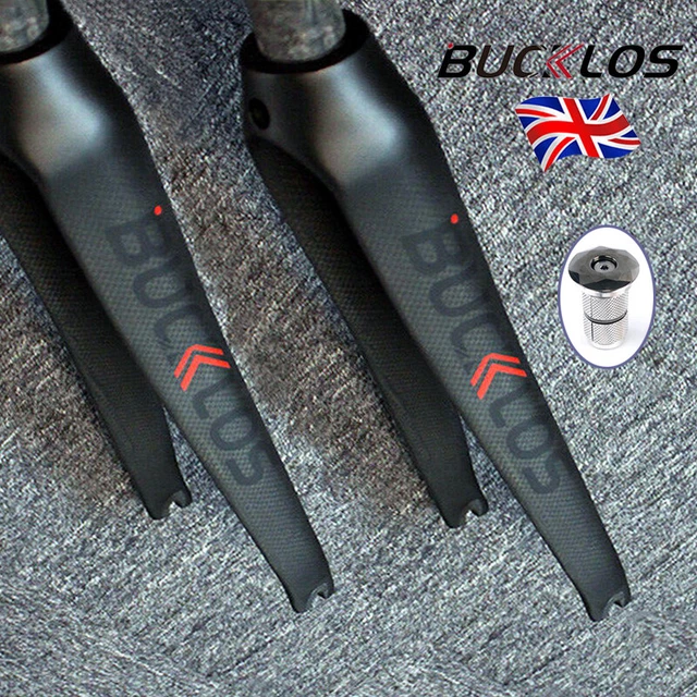 BUCKLOS Racing Road Bike Fork 700C Full Carbon Fiber Rigid 1-1/8in Threadless UK