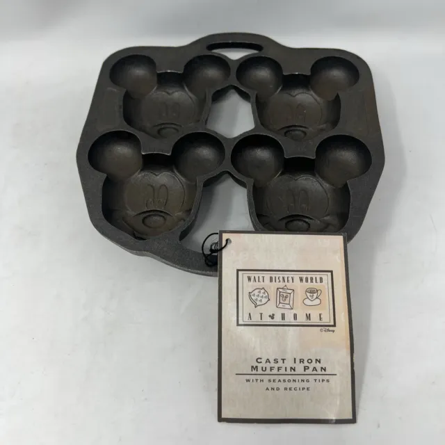 Walt Disney World at Home Mickey Mouse Cast Iron Muffin Pan Mold #17210 with Tag