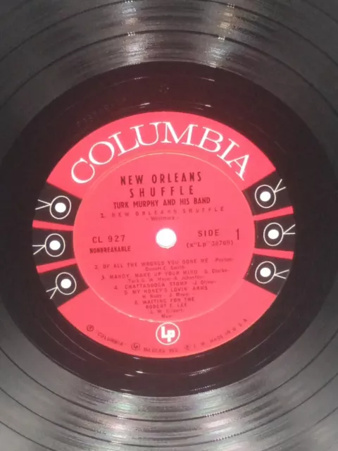 Turk Murphy's Jazz Band New Orleans Shuffle Columbia CL 927 1957 US 3