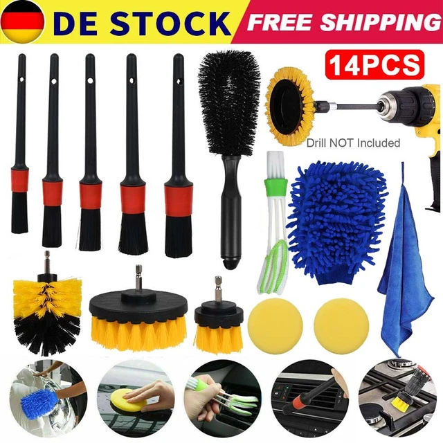 Auto Reinigung Pinsel Set 8-teilig - Detailing Bürsten Für Innen & Außen