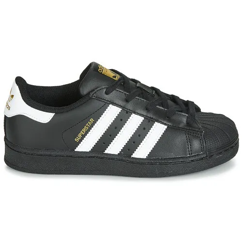 Scarpe da bambino bambina Adidas Superstar BA8379 nero bianco sneakers sportiva