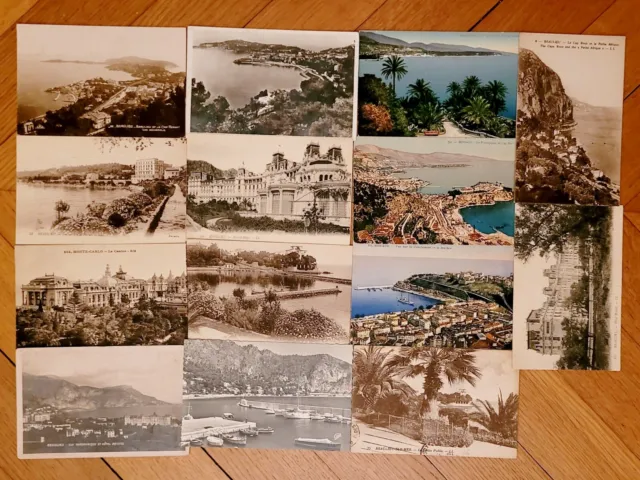 CPA - Lot de 14 cartes postales anciennes de la Côte d'Azur