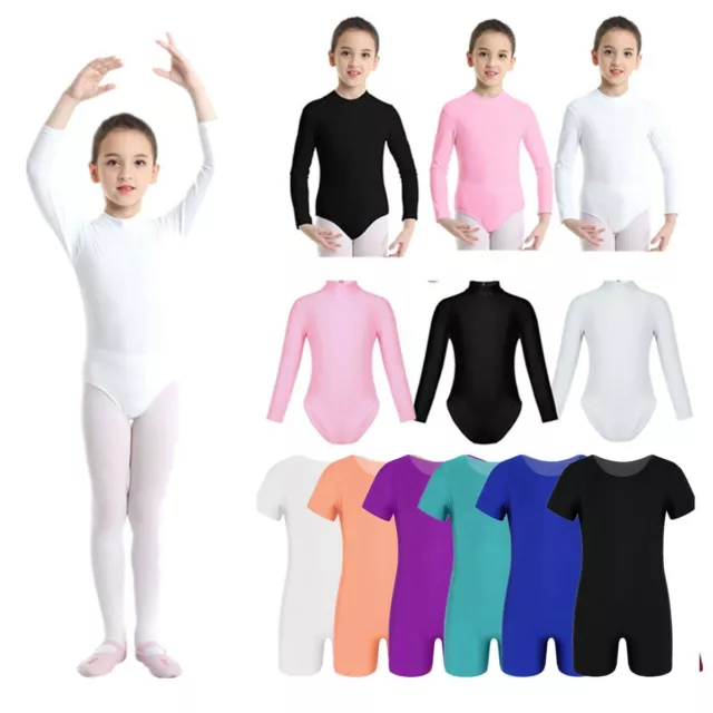 Girls Ballet Dance Leotard Jumpsuit Kids Gymnastics Skating Dancewear Costume