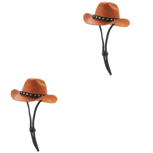 Set 2 Feiertagshundemütze Cowboy-Hut Sommerhut Sternenkostüm Haustier Hut