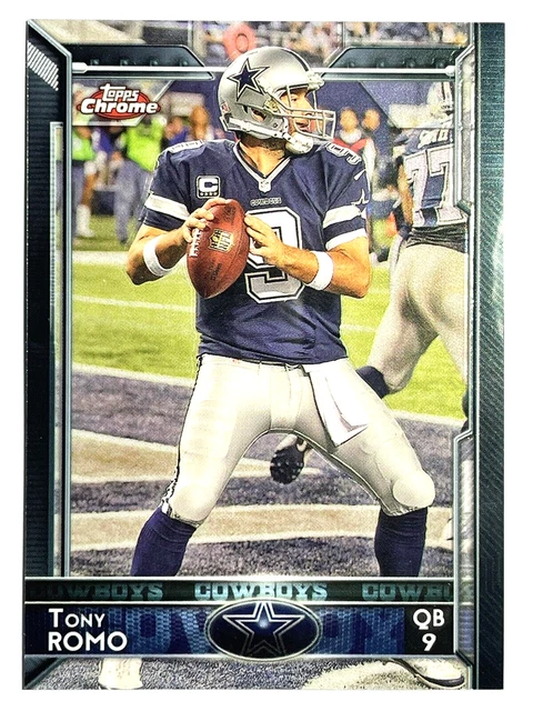 TONY ROMO Dallas Cowboys 2015 Topps Chrome Football Card #44