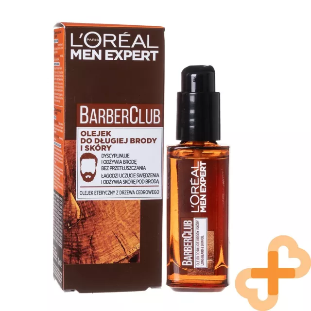 L'OREAL PARIS MEN Expert Barber Club Long Beard & Skin Oil 30ml Soothes Itching