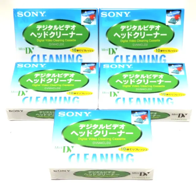 SONY DVM4CLD2 5set Mini DV Digital Video Head Cleaning Tape Cleaner From Japan