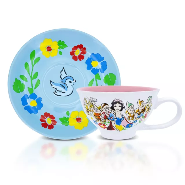 Disney Snow White and the Seven Dwarfs "I'm Wishing" Ceramic Teacup and Saucer