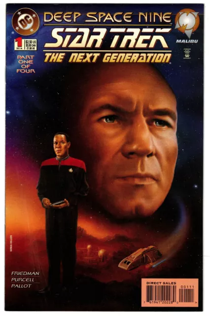 STAR TREK DEEP SPACE NINE / The Next Generation #1 Pt 1- 1994 Malibu / DC (vf-)