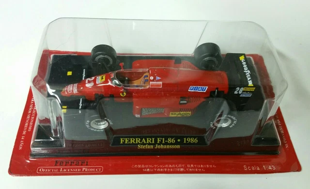 Ferrari F1-86 De 1986, Miniature 1:43, Pilote S. Johansson, Altaya, Rouge