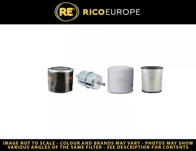 Filter Service Kit Fits RANSOMES 250 4 WHEELS Air Oil Fuel w/Kubota V1305E Eng.